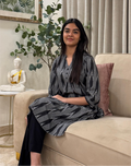 Black Ikat Long Kurta