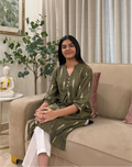 Olive Ikat Long Kurta