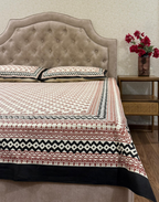 Umber Opulence – Hand Block Printed Cotton Bedsheet