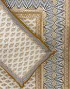 Mustard Mirage – Hand Block Printed Cotton Bedsheet