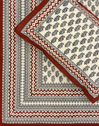 Oporto Opulence - Hand Block Printed Cotton Bedsheet