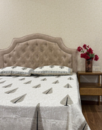 Desert Pine - Hand Block Printed Percale Cotton Bedsheet