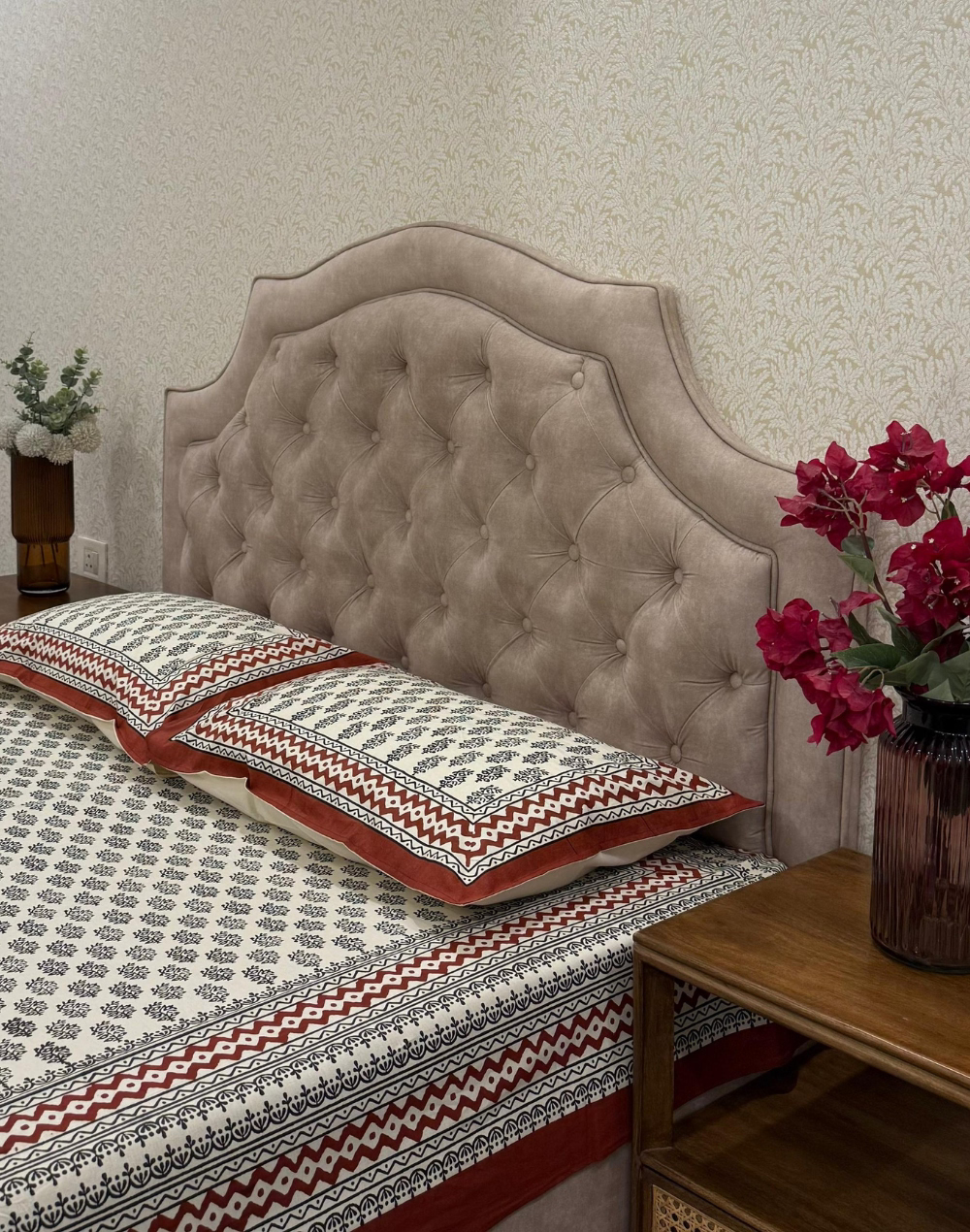 Oporto Opulence - Hand Block Printed Cotton Bedsheet