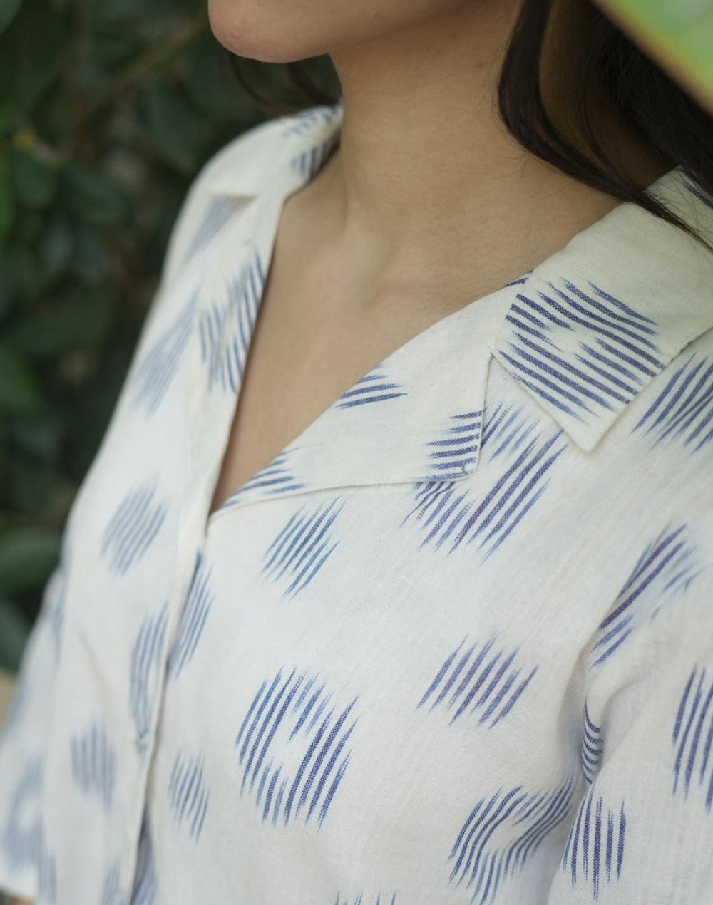 White Shirt - Ikat Cotton