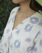 White Shirt - Ikat Cotton