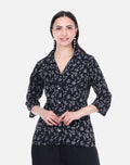 Black Shirt - Hand Block Print