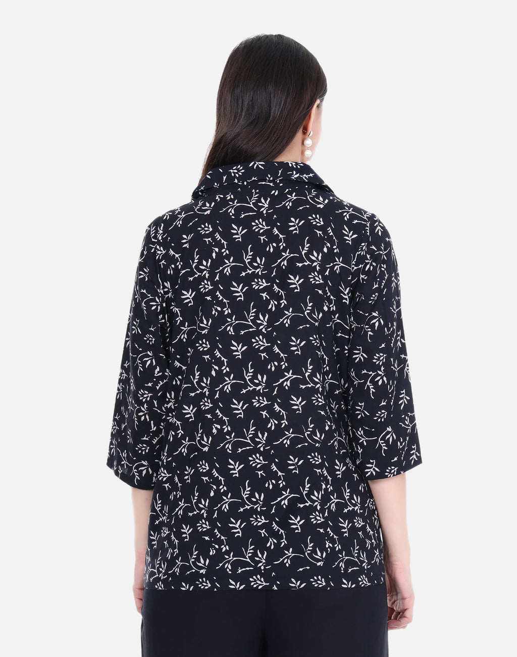 Black Shirt - Hand Block Print