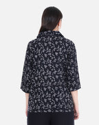 Black Shirt - Hand Block Print