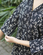 Black Shirt - Hand Block Print