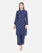 Indigo Blue Ikat Cotton Co-ord Set