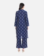 Indigo Blue Ikat Cotton Co-ord Set