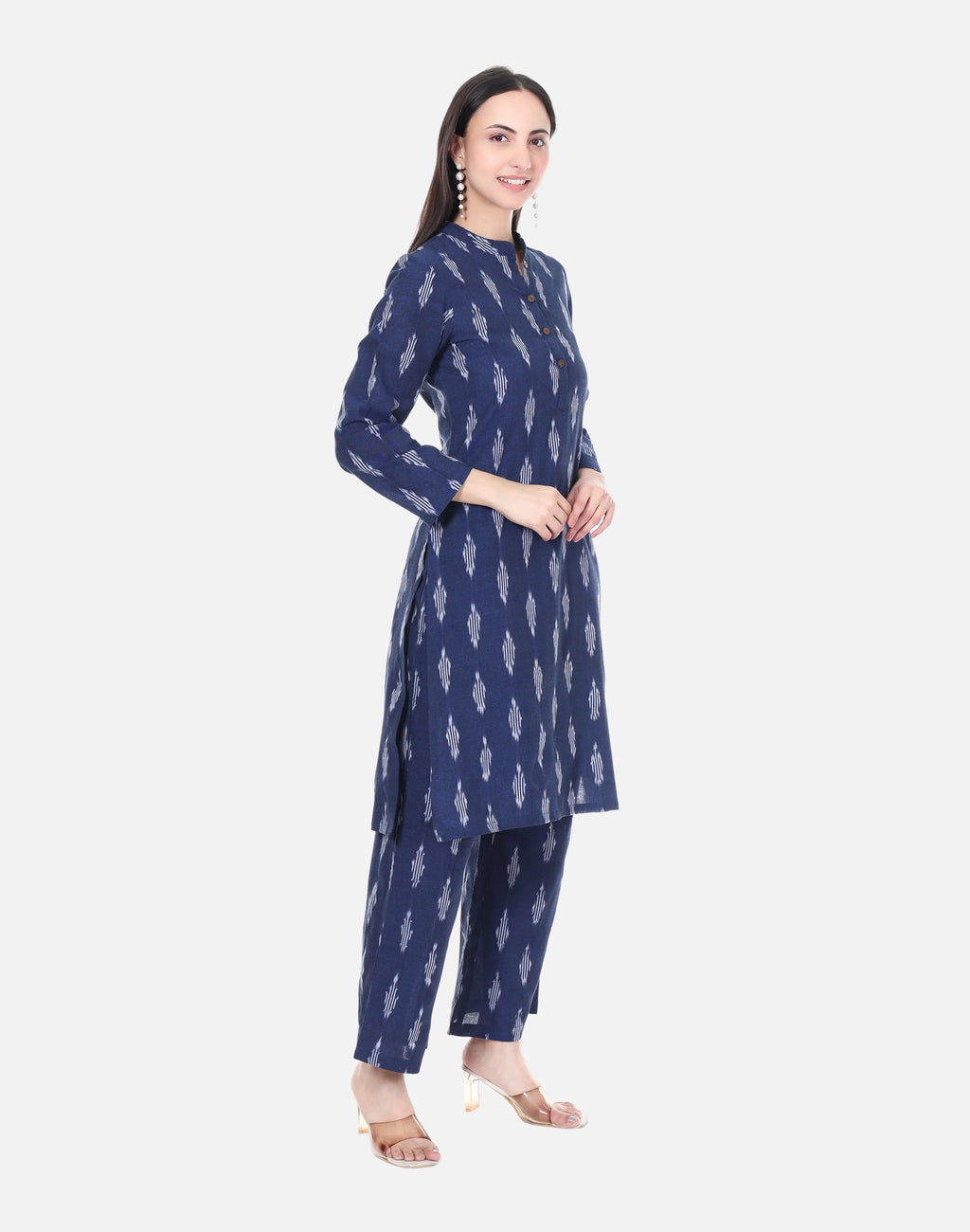 Indigo Blue Ikat Cotton Co-ord Set