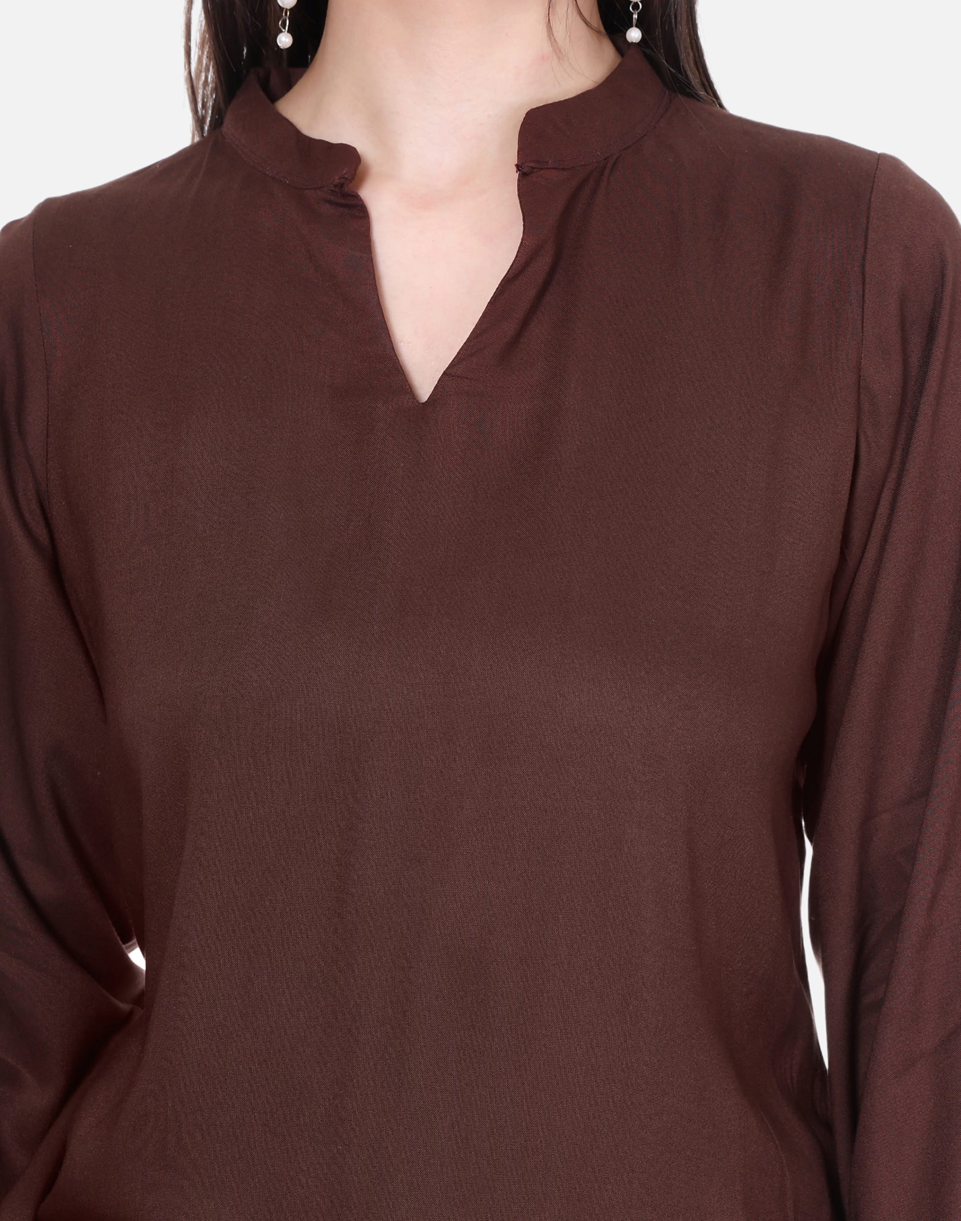 Mocha Brown Straight Kurta Set