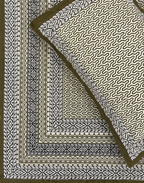 Olive Odyssey – Hand Block Printed Cotton Bedsheet