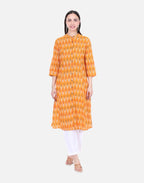 Orange Ikat Long Kurta