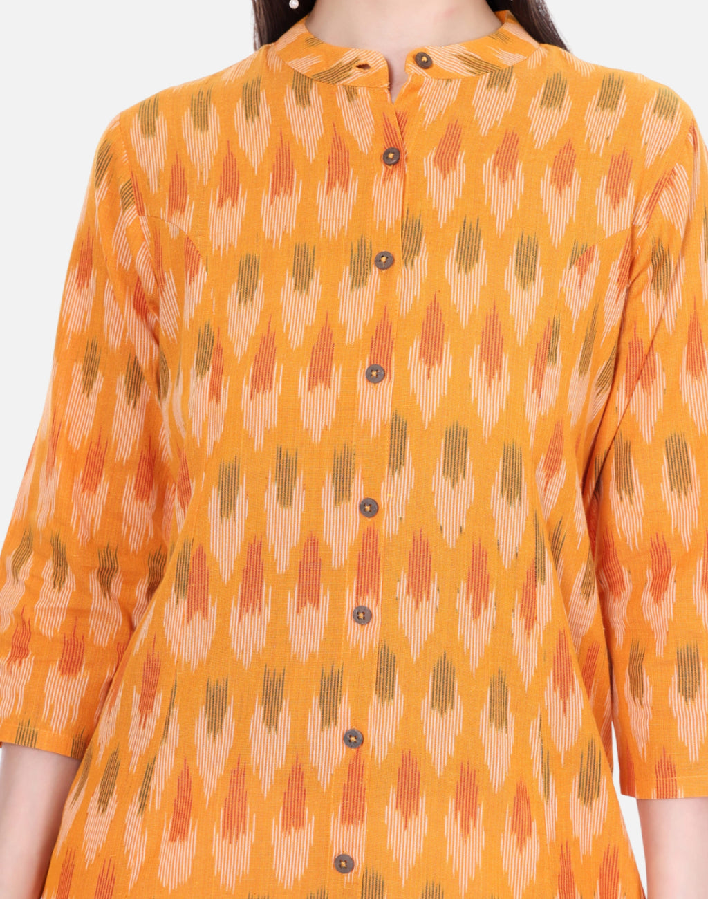 Orange Ikat Long Kurta