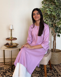 Purple Polka Dot Pintex Kurta
