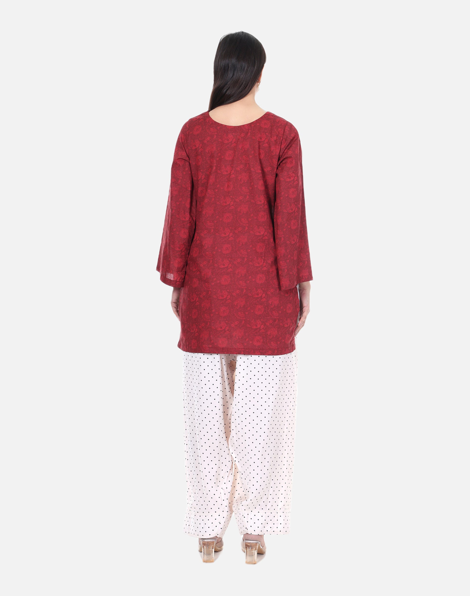 Lal Polka Farshi Set