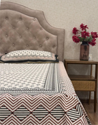 Rust Reverie – Hand Block Printed Cotton Bedsheet