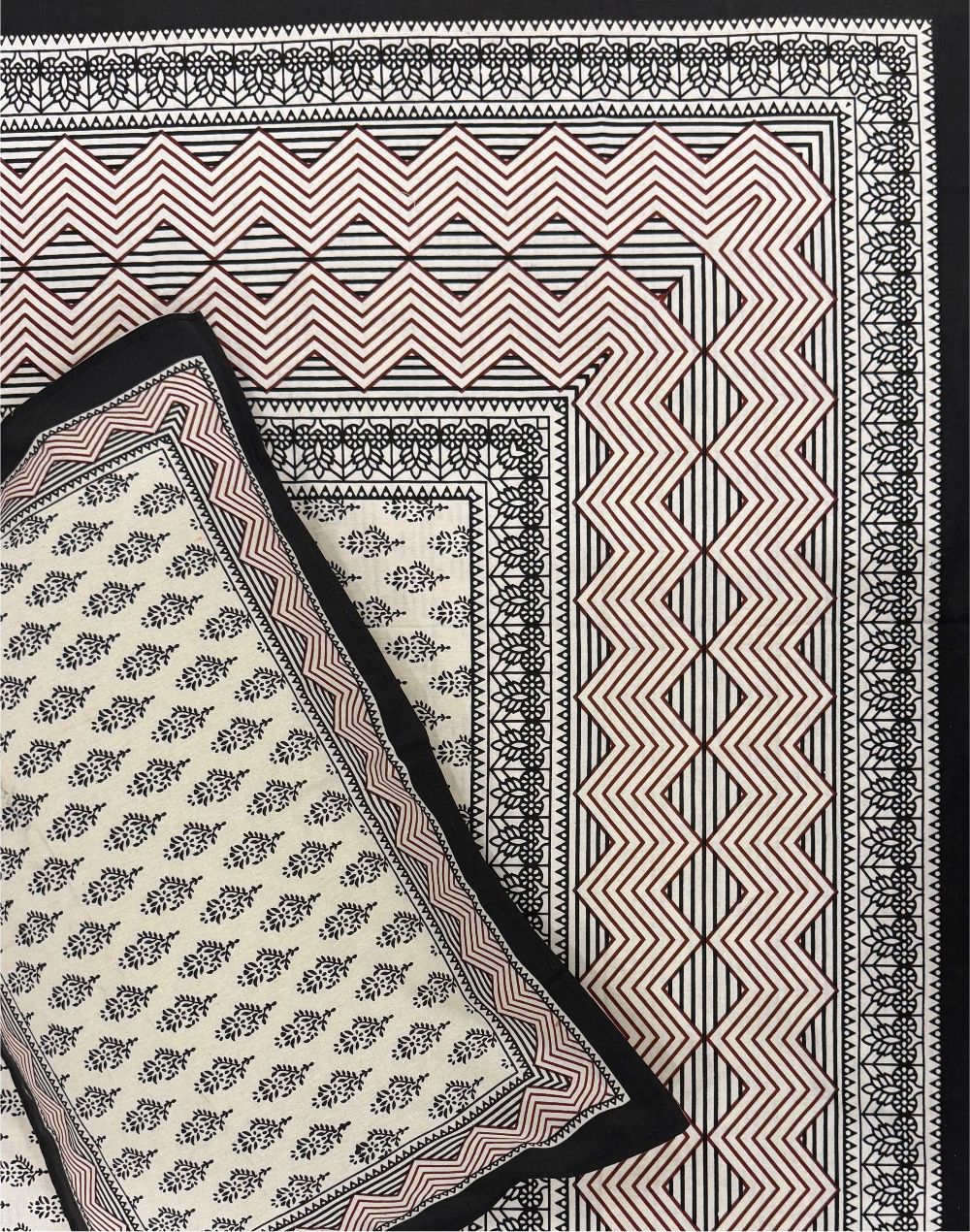Rust Reverie – Hand Block Printed Cotton Bedsheet