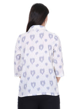 White Shirt - Ikat Cotton