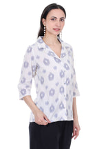 White Shirt - Ikat Cotton