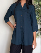 Teal Short Kurta