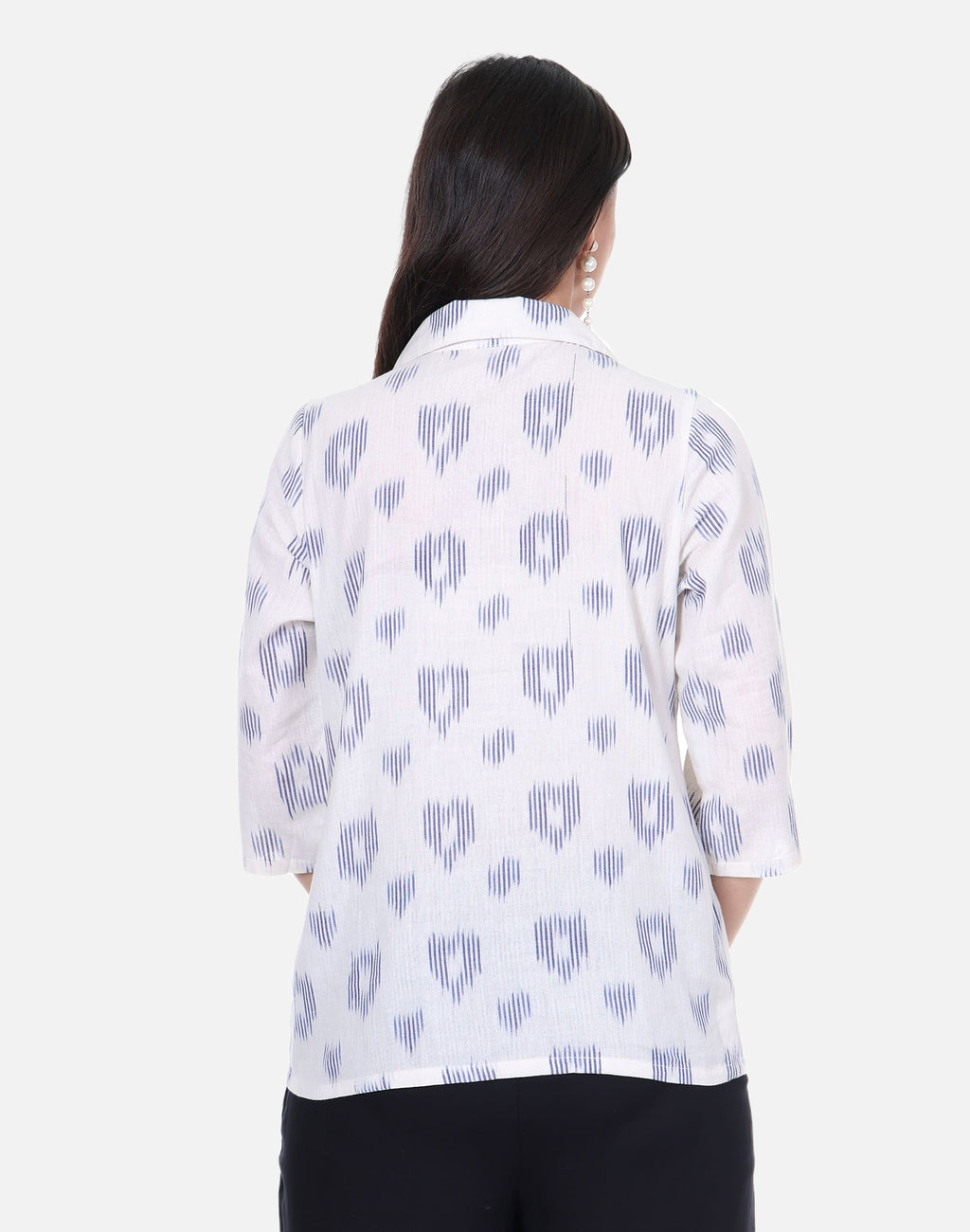 White Shirt - Ikat Cotton