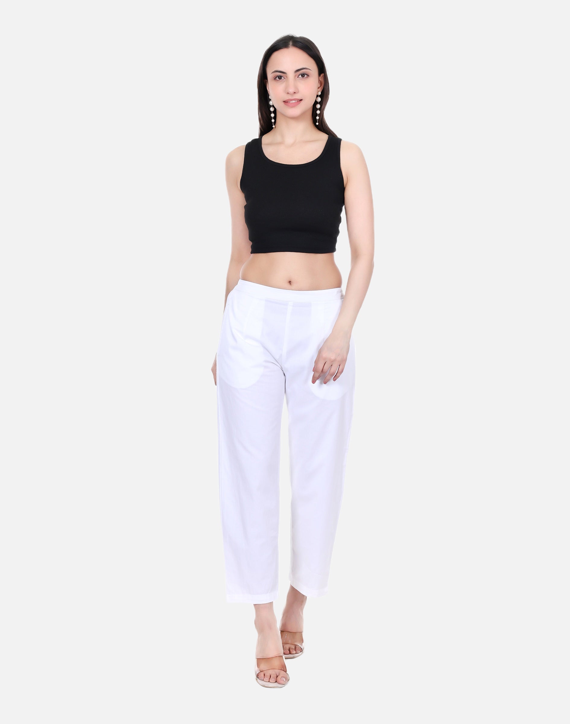 White Slim Fit Pants