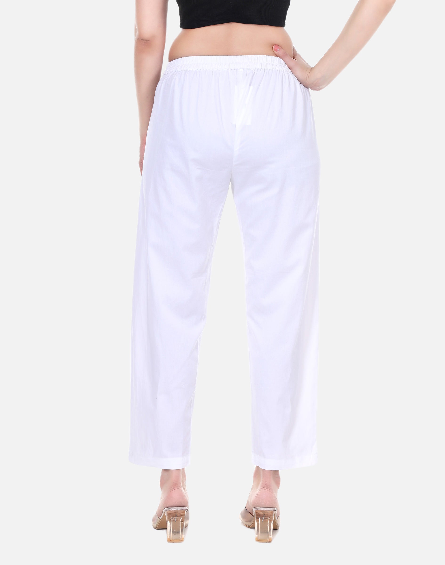 White Slim Fit Pants