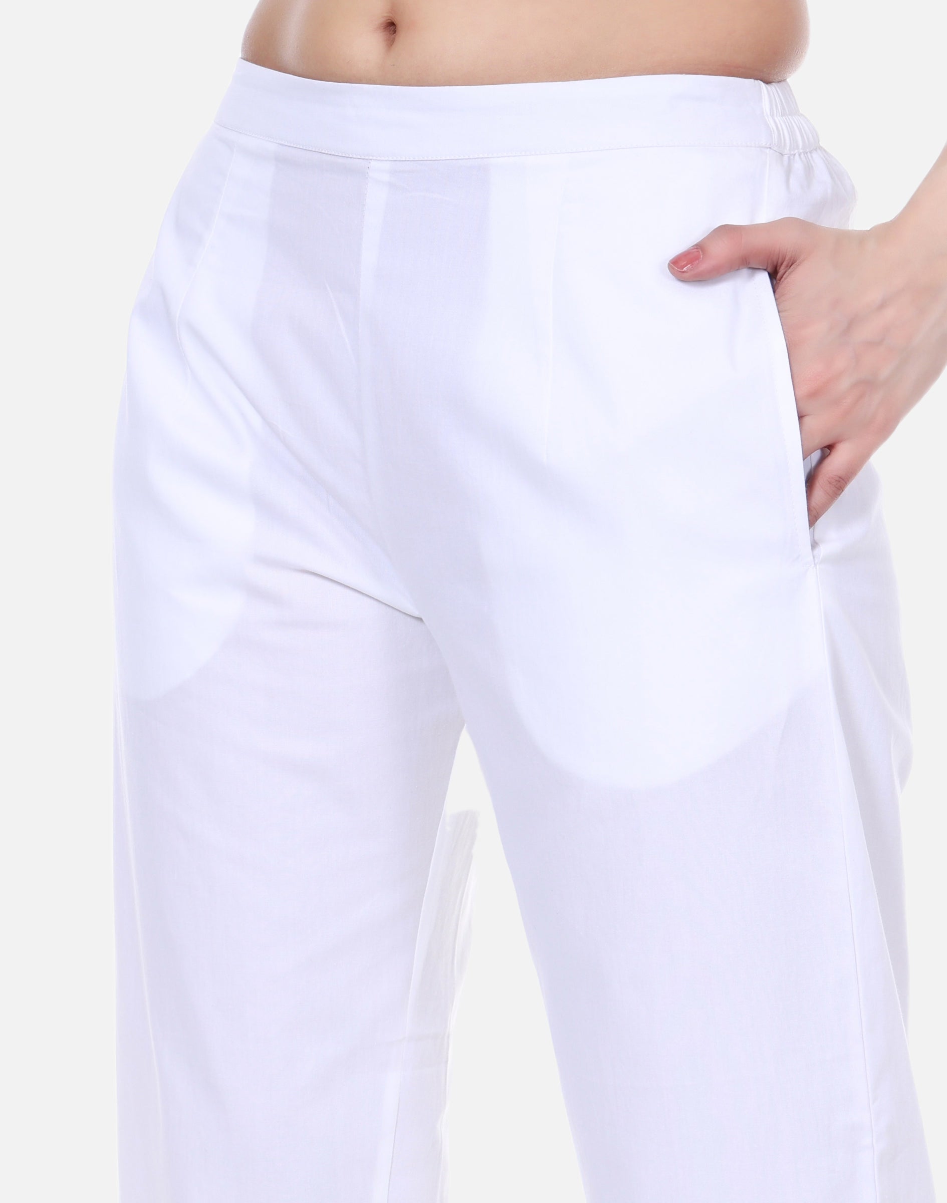 White Slim Fit Pants
